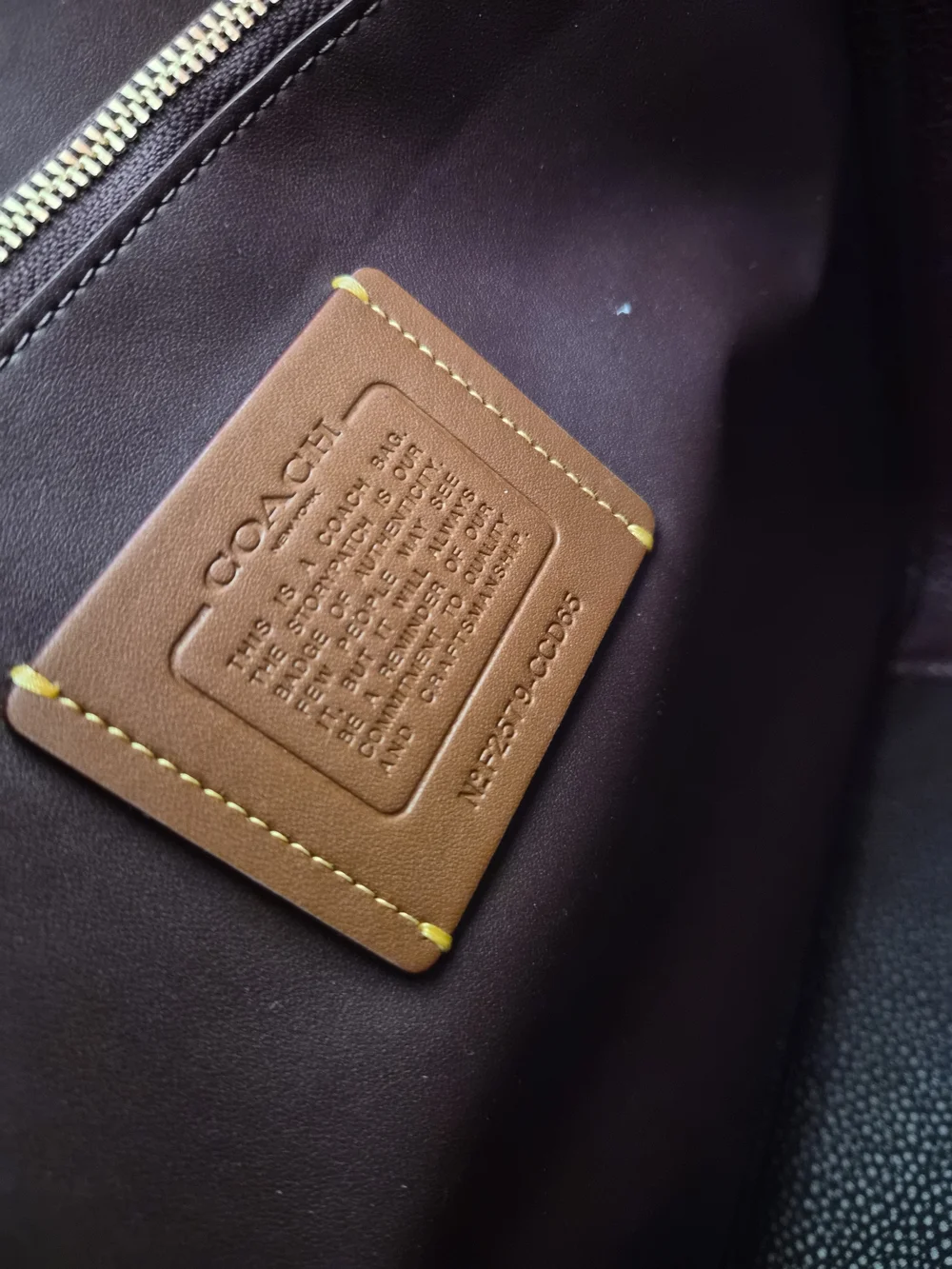 Coach Pebble Leather Shoulder Tote in Deep Burgundy - Picture 7 of 8